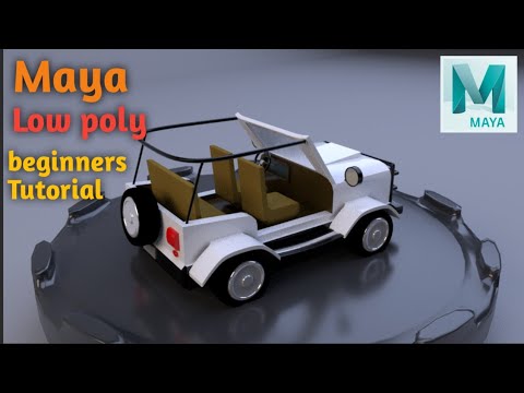 Maya Tutorial | low poly car modeling | using Autodesk Maya for beginners tutorial