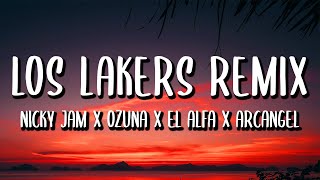 Nicky Jam, Ozuna, El Alfa, Arcangel - A Correr Los Lakers REMIX (Letra/Lyrics) ft. Secreto Biberon
