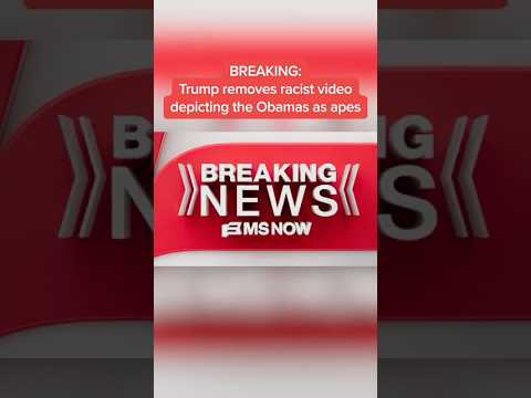 BREAKING: Trump removes racist video depicting the Obamas as apes