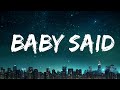 Måneskin - BABY SAID (Lyrics)  | 1 Hour Lyla Lyrics