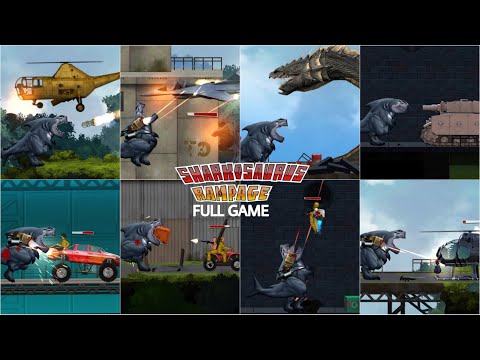 SHARKOSAURUS RAMPAGE (FULL GAME) - ALL LEVEL COMPLETED! - DINO + SHARK