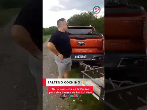 Vecino cochino tira madera en San Lorenzo
