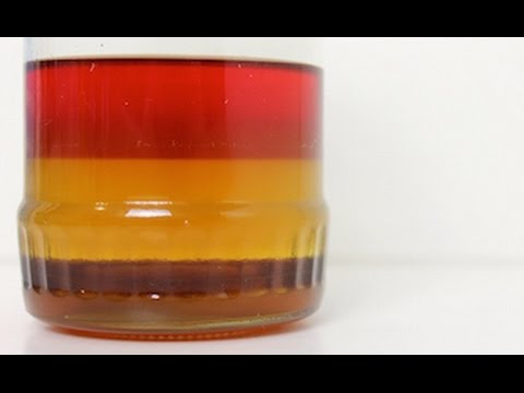 How to do a seven layer liquid stack science experiment