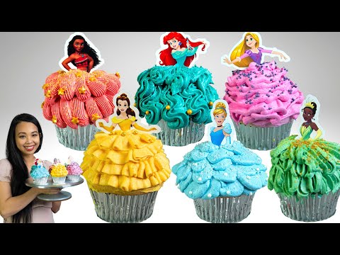 Disney Princess Cupcake Dress | Buttercream Decorating Ideas!