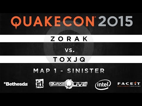 Zorak vs. toxjq - Map 1 - Sinister (QUAKECON 2015 DUEL)