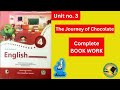 Class 4 English Unit No 3 The Journey Of Chocolate Complete Book Work PTB New Edition