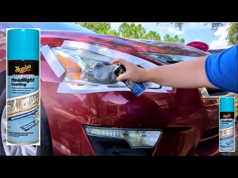 How to APPLY Meguiars Headlight Coating Spray (Scotty Kilmer Recommended) Protect Car Headlights UV)