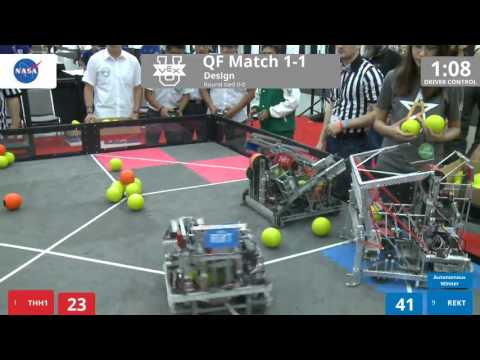 VEX Worlds 2016 - VEX U - Design - QF 1-1 (THH1) 202 vs 166 (REKT)