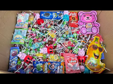 Unpacking So Many Kind Of Lollipop And Marshmallow Then Put Into The Box | ASMR