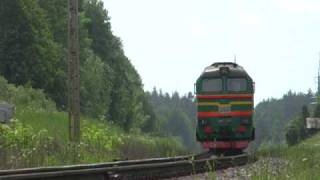 preview picture of video 'Latvians 2M62U locomotives: 2M62U-0009'