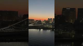 Battleship Wisconsin Norfolk Virginia at night sail-away HAL Zaandam
