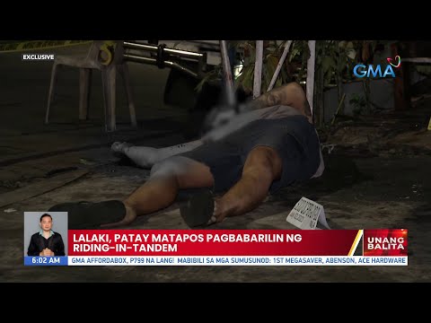 Lalaki, patay matapos pagbabarilin ng riding-in-tandem UB