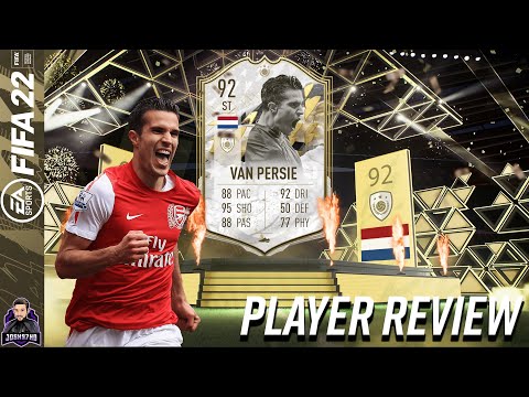 THE BEST ICON FINISHER? 92 PRIME ICON MOMENTS ROBIN VAN PERSIE PLAYER REVIEW FIFA 22 ULTIMATE TEAM
