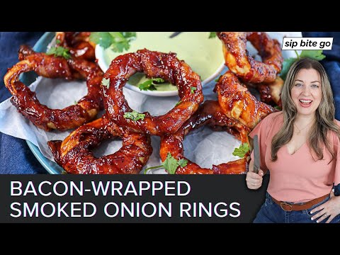Smoked Bacon Wrapped Onion Rings - Traeger Recipe Demo