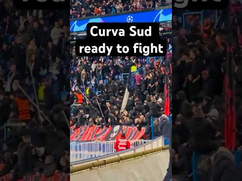 Curva Sud ready to fight: Paris-Saint German vs. AC Milano #psg #acm #milan #ultras