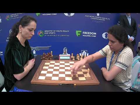 Kosteniuk delivers the Knight and Bishop checkmate against Koneru with 12 seconds on the clock!