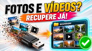 COMO RECUPERAR ARQUIVOS APAGADOS PERMANENTEMENTE DO PENDRIVE FORMATADO [100% FUNCIONAL] 2026 ✅