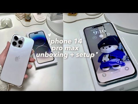 iphone 14 pro max unboxing (1TB silver) | setup + accessories