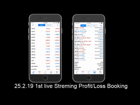 25.2.19 1st Forex Trading Live Streaming Profit/Loss Booking Video