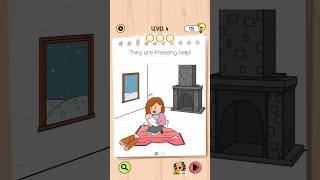 Brain Test 5 Level 4: They are freezing, help! Walkthrough