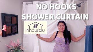 Hookless No hassle Shower Curtain Set| Inhousolu Home Decor