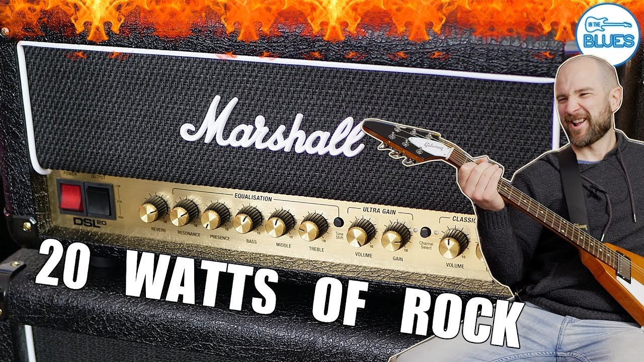 Marshall DSL20HR Amplifier Head Review into a 2x12 Box