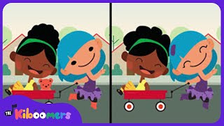 Bumping Up and Down In My Little Red Wagon - The Kiboomers Preschool Songs &amp; Nursery Rhymes