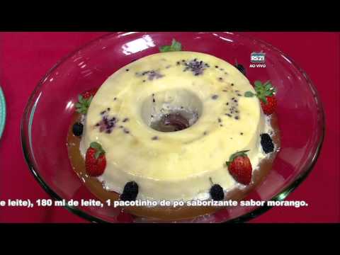 Receita Bom Sabor - 09/10/2015 - Pudim de maria mole com mousse de morango - Juliana Di Paula