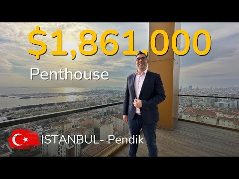 Unidade duplex de 1,8 milhão de dólares com vista incrível em Pendik Istambul