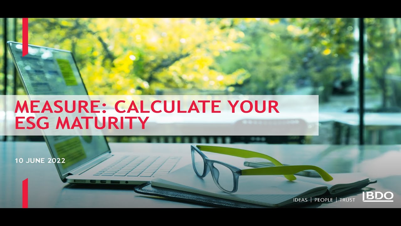 ESG webinar: How to calculate your ESG maturity