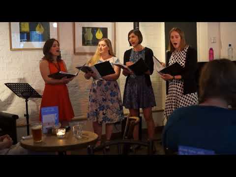 The Hummingbirds A Capella Quartet perform 'Blackbird' at Hot Numbers, Cambridge