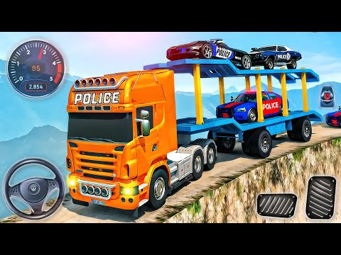 Police Car Cargo Transport Simulator 3D - US Truck Transporter Trailer Driver - Android GamePlay