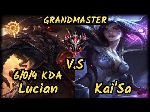 Hi Im Gosu (LUCIAN) vs KAI'SA - 6/0/4 KDA BOTTOM ADC GAMEPLAY - NA Ranked GRANDMASTER