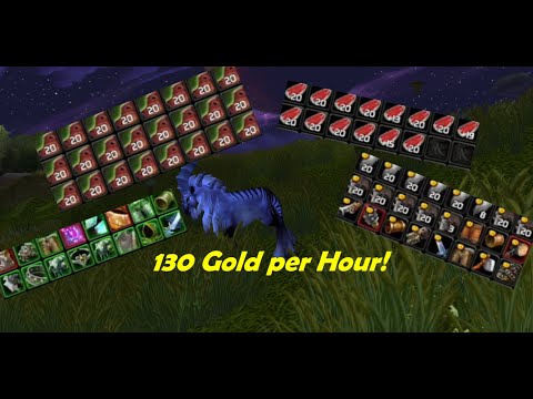Farming 5 HOURS of Talbuks in NAGRAND| TBC Classic Skinning Farm|130 Gold/Hour+