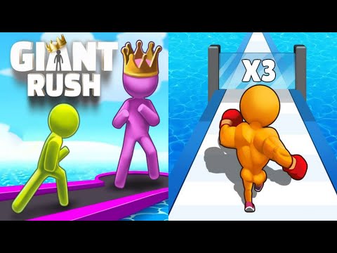 Giant Rush Vs Level Up runner gameplay, New top Satisfying ASMR walkthrough video game, Android game
