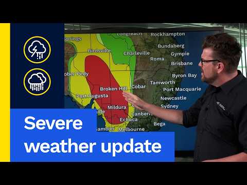 Severe Weather Update Sunday 1 March 2026: Heavy rain to impact SA, Vic and NSW.