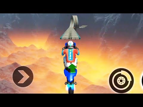Impossible Motor Bike Tracks 3D Blue Motor Bike Driving levels 10 to 12 - Android GamePlay 2019