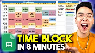 How to Make a Weekly TIME BLOCK Schedule in Google Sheets *EASY*
