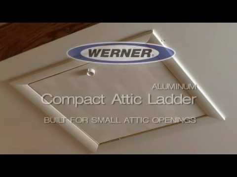 Werner Compact Attic Ladder - Easy to Open and Close