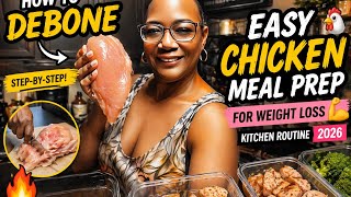 How to Debone Chicken Breast 🐔 Easy Chicken Meal Prep for Weight Loss 💪 Kitchen Routine 2026