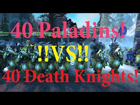 40 Paladins VS 40 Death Knights Massive fight in Alterac Valley Best paladin EU
