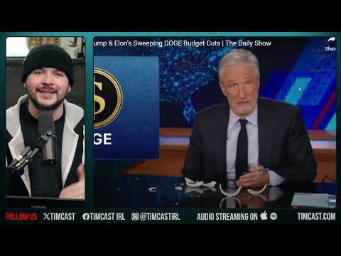  Jon Stewart SLICES HAND In Bit Gone Wrong, Argues AGAINST DOGE Defending DEI 