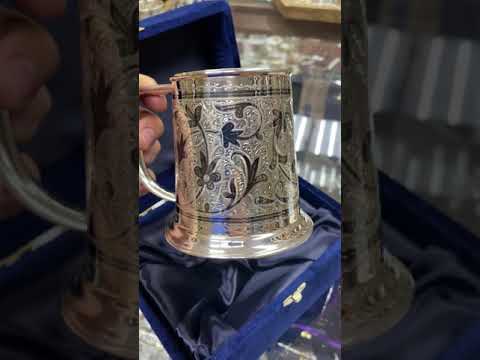 Серебряная пивная кружка, кр025