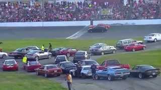 preview picture of video 'Seekonk Speedway 2014 Labor Day Thrill Show Spectator Drags Round 1'