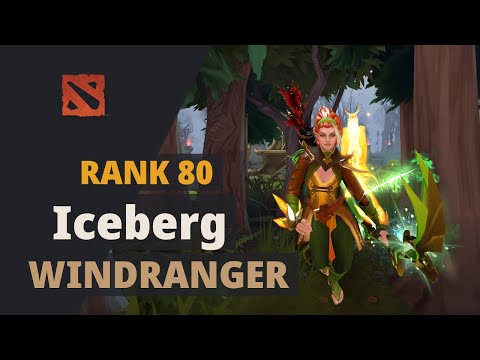 Iceberg (Rank 80) plays Windranger Dota 2 Full Game