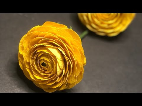 How to make a ranunculus flower by crepe paper