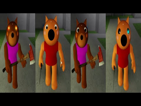 Roblox Doggy Infected & non infected vs Foxy Infected & non Infected Jumpscare - Roblox Piggy