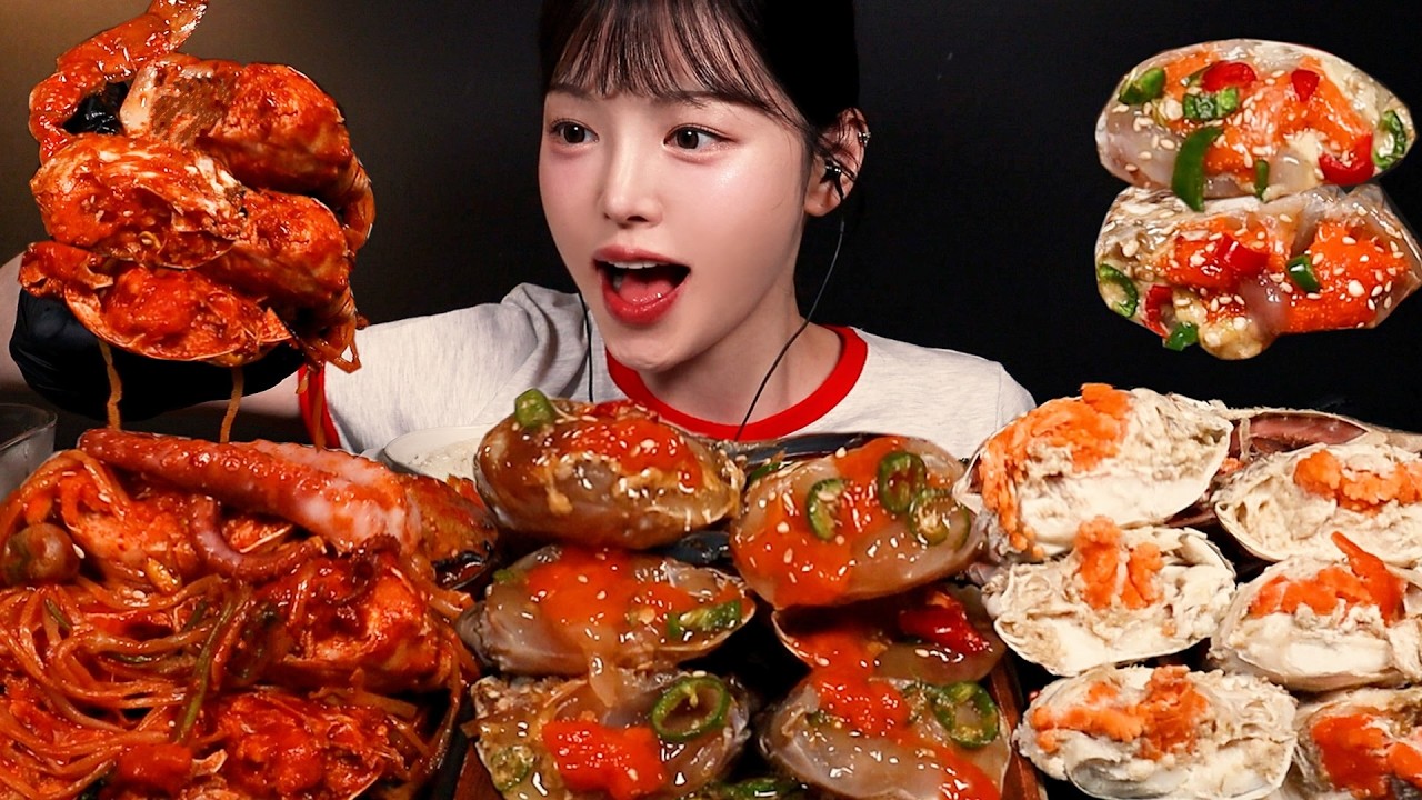 SUB)꽃게파티!🦀간장게장에 매운 낙지해물찜 꽃게백숙까지 역대급 행복했어요..레전드 해산물 꿀조합 Crab