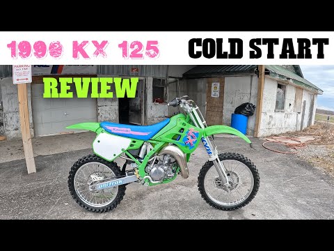 1990 KX 125 COLD START AND FULL REVIEW