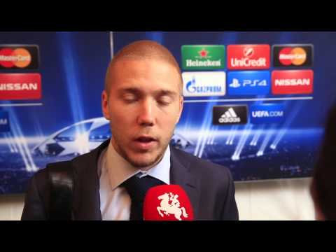 Anton Tinnerholm efter Champions Leage matchen.